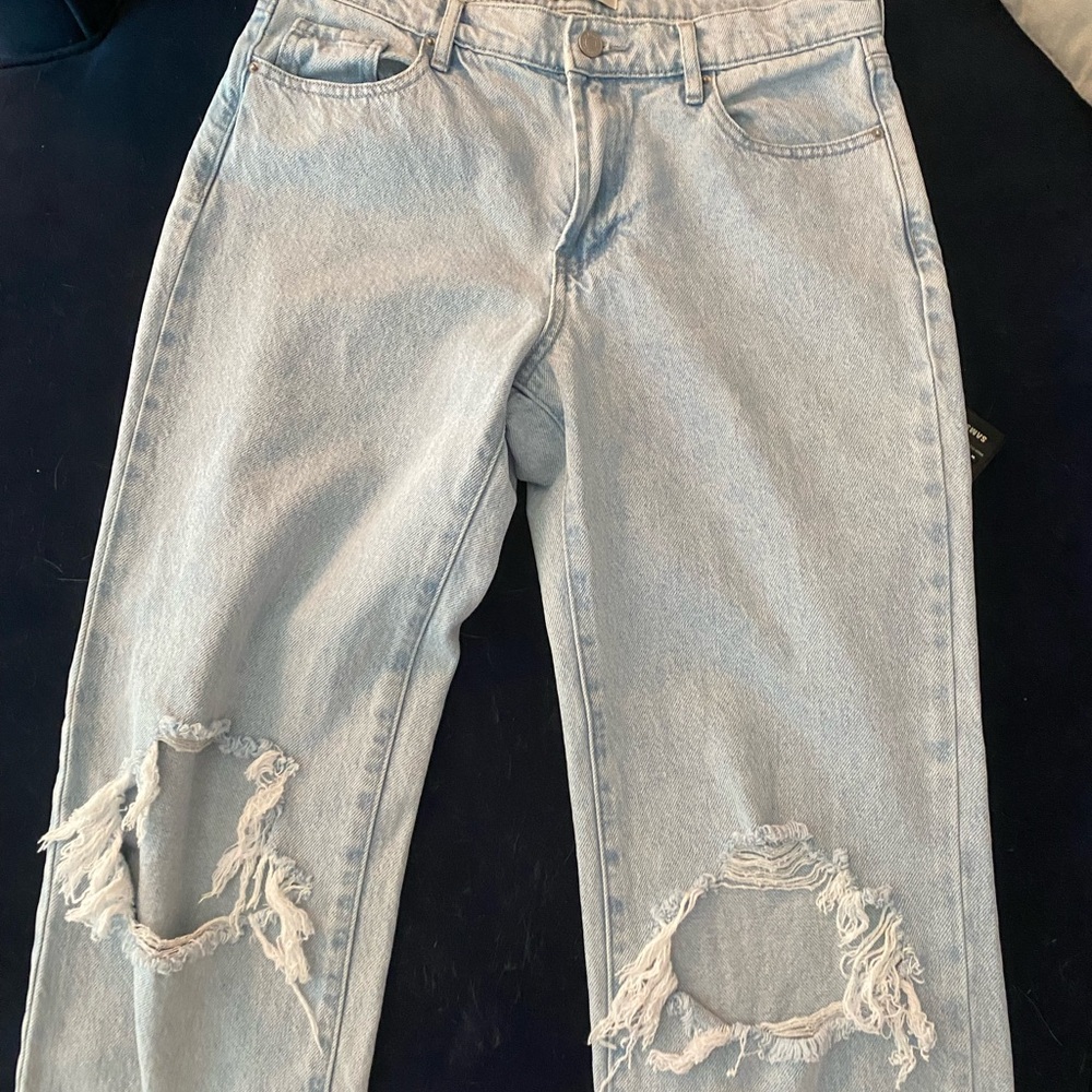 PacSun Light Blue Ripped Jeans low rise